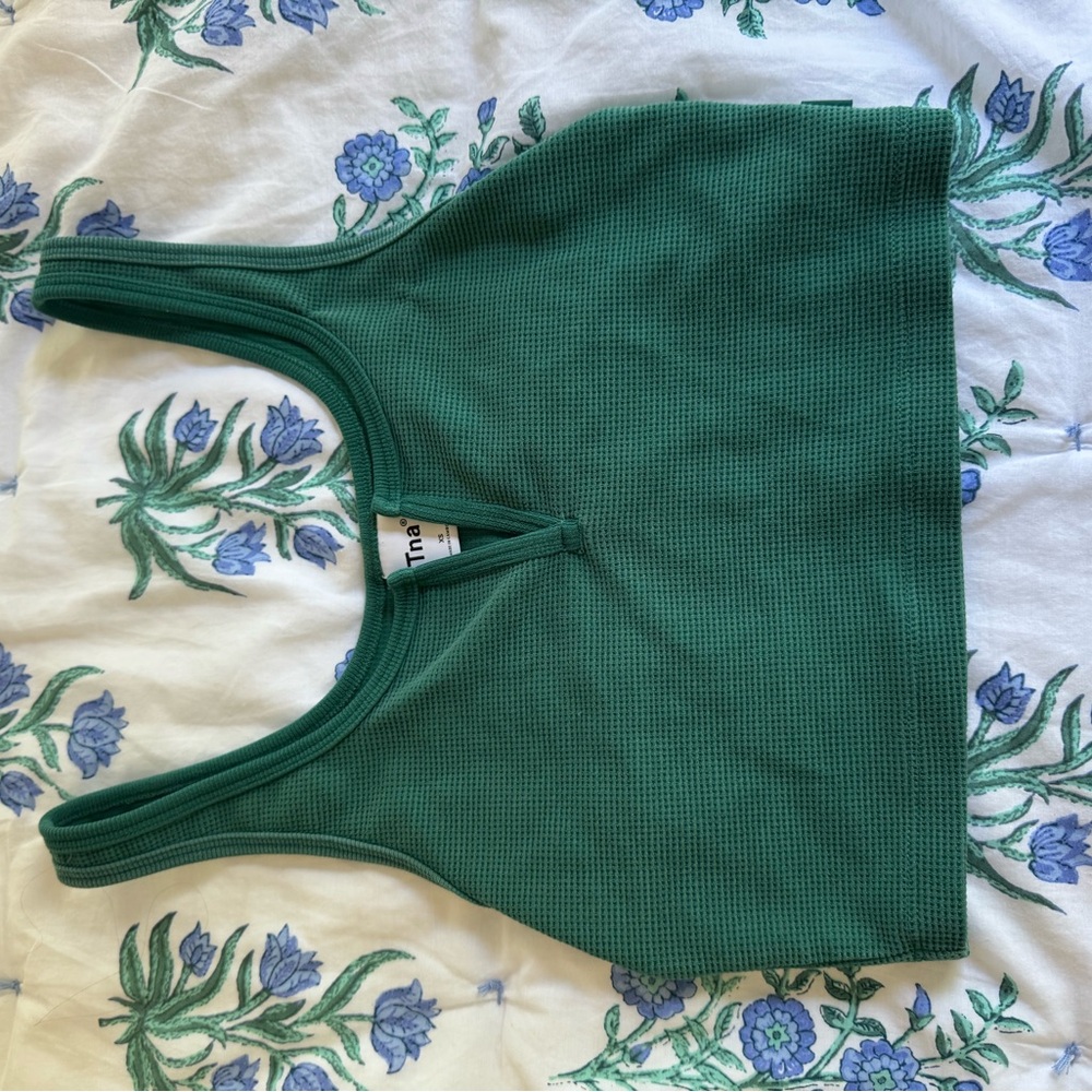 TNA Green Crop Tank Top